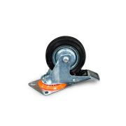 Колесо поворотное резина SCb 42 100 мм с тормозом (N)