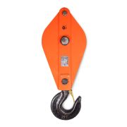 Блок монтажный однорольный с  крюком TOR 10 т с откидной щекой