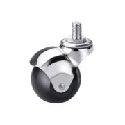 Колесо мебельное поворотное резиновое SCmt 25 50 мм с болтом