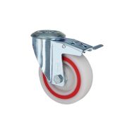 Колесо полипропиленовое под болт с тормозом EM04 MBTM 100 F